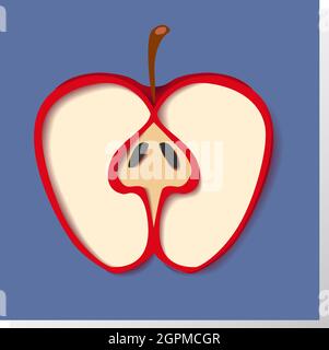 Symbol Für Isolierte Jonagold Flat. Fresh Fruit Vector Element Kann Für Jonagold, Apple, Fruit Design Concept Verwendet Werden. Stock Vektor