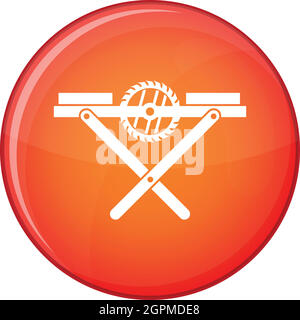 Macht sah Bank-Symbol, flachen Stil Stock Vektor