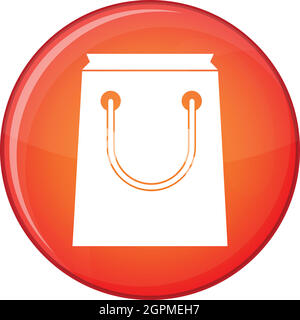 Papier-Tasche-Symbol, flachen Stil Stock Vektor