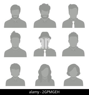 Set flacher Avatare Stock Vektor