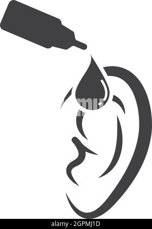 Vektorgrafik für Ohrtropfen Stock Vektor