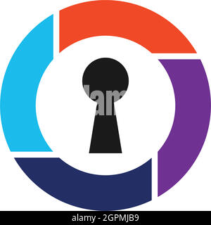 Einfache Vorlage für das Design von Symbolsymbols für Tasten Stock Vektor