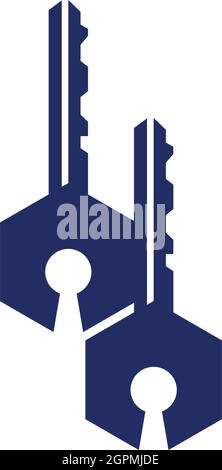 Einfache Vorlage für das Design von Symbolsymbols für Tasten Stock Vektor