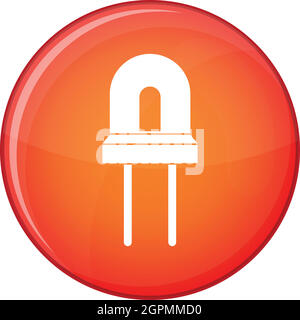 Halogen-Lampe-Symbol, flachen Stil Stock Vektor