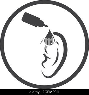 Vektorgrafik für Ohrtropfen Stock Vektor