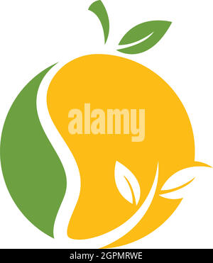 Vektorgrafik für Mango-Früchte Stock Vektor