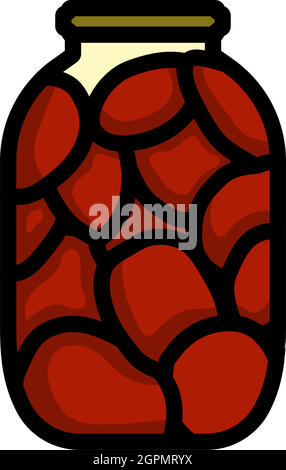 Symbol Für Tomaten Aus Der Dose Stock Vektor