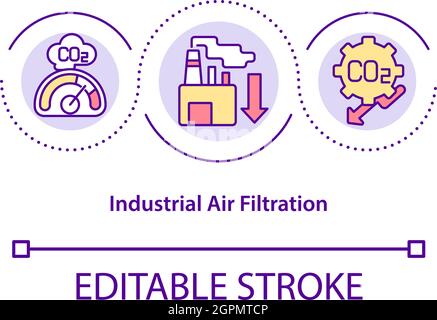 Symbol für industrielles Luftfilterkonzept Stock Vektor