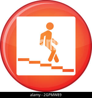 Unterführung Straße Zeichen Symbol, flachen Stil Stock Vektor