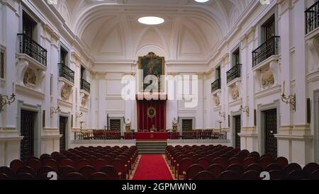 SALON DE ACTOS DE LA REAL ACADEMIA DE SAN FERNANDO. ORT: ACADEMIA DE SAN FERNANDO-INTERIOR. MADRID. SPANIEN. Stockfoto