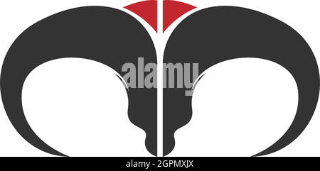 Stier-Symbol-Logo, Büffelkopf-Symbol-Design-Vektor Stock Vektor