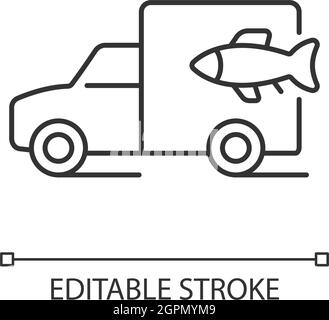 Symbol für den Transport von Fischen Stock Vektor