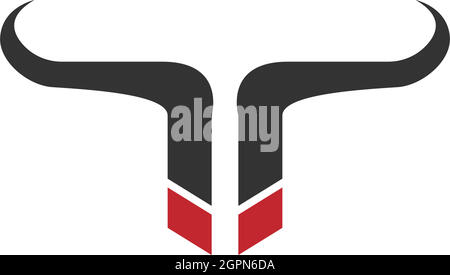 Stier-Symbol-Logo, Büffelkopf-Symbol-Design-Vektor Stock Vektor