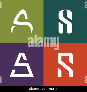 Buchstabe S Ein Logo-Icon-Design Stock Vektor