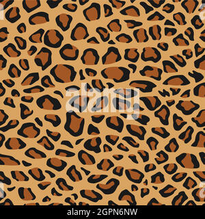 Leopard Spots Nahtloses Muster Geparden Hintergrund Tier Skins Print Stock Vektor