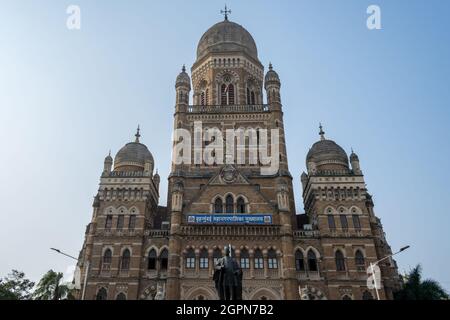 Hauptsitz der Brihanmumbai Municipal Corporation (BMC), ein Wahrzeichen, das das Erbe von Mumbai, Indien symbolisiert Stockfoto