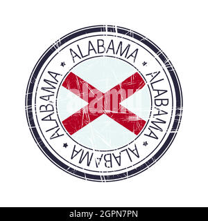 Alabama Gummistempel Stock Vektor