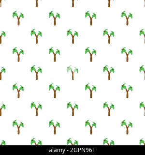 Palmen-Muster, Cartoon-Stil Stock Vektor