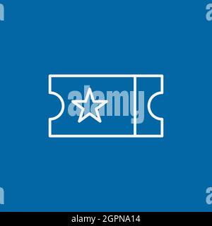 Cinema Ticket Line Icon Konzept. Filmducket Stock Vektor