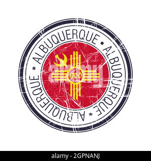 Stadt Albuquerque, Vektorstempel von New Mexico Stock Vektor