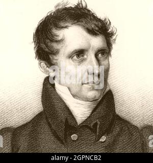 JAMES FENIMORE COOPER (1789-1851) amerikanischer Schriftsteller als Naval Midshipman um 1810 Stockfoto