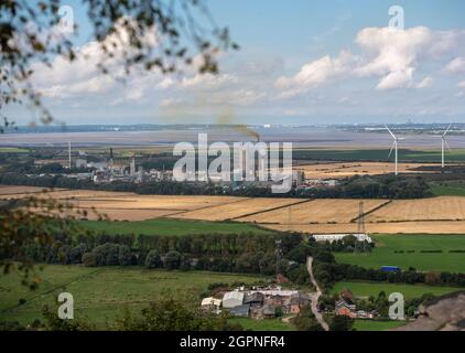 Ellesmere Port, Großbritannien, 16. September 2021. CF Industries Holdings Inc. Düngemittelherstellungs-Komplex in Ellesmere Port, Wirral, Großbritannien. Kredit: Anthony Devlin/Alamy Live Nachrichten Stockfoto