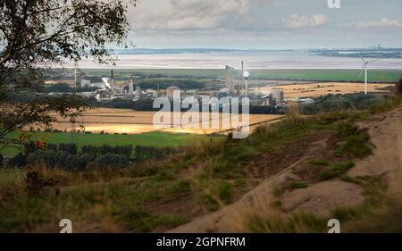 Ellesmere Port, Großbritannien, 16. September 2021. CF Industries Holdings Inc. Düngemittelherstellungs-Komplex in Ellesmere Port, Wirral, Großbritannien. Kredit: Anthony Devlin/Alamy Live Nachrichten Stockfoto