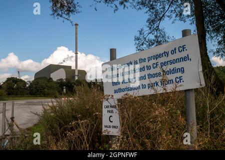 Ellesmere Port, Großbritannien, 16. September 2021. CF Industries Holdings Inc. Düngemittelherstellungs-Komplex in Ellesmere Port, Wirral, Großbritannien. Kredit: Anthony Devlin/Alamy Live Nachrichten Stockfoto