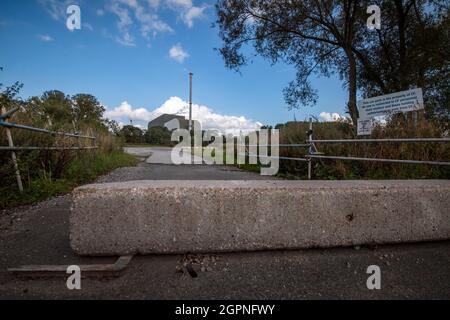 Ellesmere Port, Großbritannien, 16. September 2021. CF Industries Holdings Inc. Düngemittelherstellungs-Komplex in Ellesmere Port, Wirral, Großbritannien. Kredit: Anthony Devlin/Alamy Live Nachrichten Stockfoto