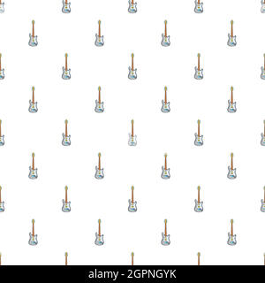 E-Gitarre Muster, Cartoon-Stil Stock Vektor