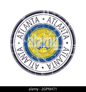 City of Atlanta, Georgia Vektorstempel Stock Vektor