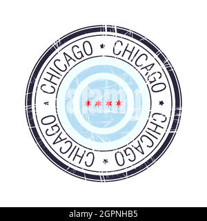 City of Chicago, Illinois Vektorstempel Stock Vektor