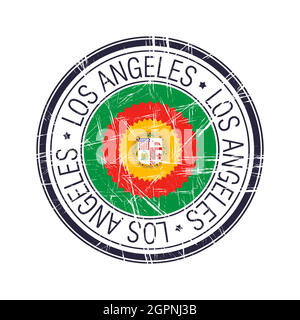 City of Los Angeles, Kalifornien Vektorstempel Stock Vektor
