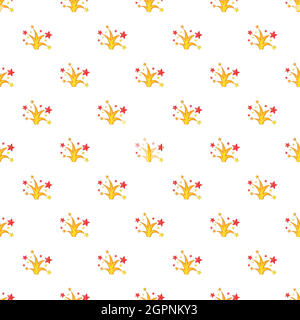 Feuerwerk-Muster, Cartoon-Stil Stock Vektor