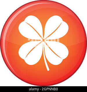 Klee-Blatt-Symbol, flachen Stil Stock Vektor