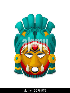 Vektor Tribal azteken, maya Maske Stock Vektor