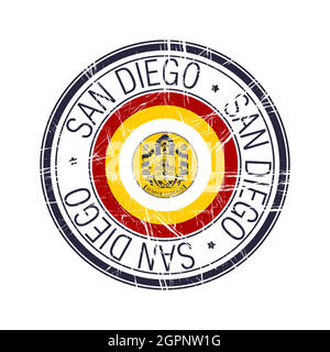 City of San Diego, Kalifornien Vektorstempel Stock Vektor