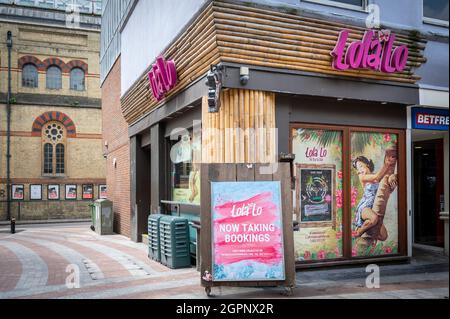 Die Lola Lo Tiki Bar und Club Night Club in Cambridge, Großbritannien Stockfoto