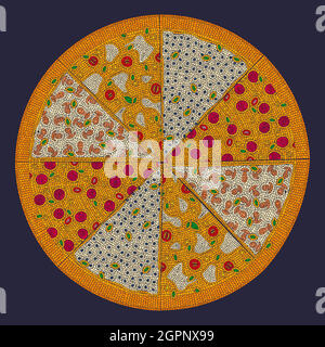Pizzamosaik Stock Vektor