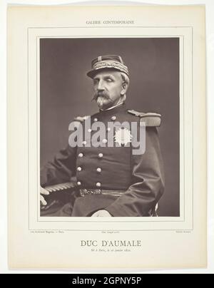 Duc D'Aumale, 1876/78. [Porträt des französischen Aristokraten Henri d'Orléans, Herzog von Aumale]. Woodburytype, aus der Zeitschrift "Galerie Contemporaine littéraire, Artistique" (1878), Band 5. Stockfoto