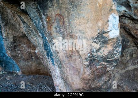 Wullumba Art Site, Chillagoe-Mungana Caves National Park, North Queensland, Australien Stockfoto