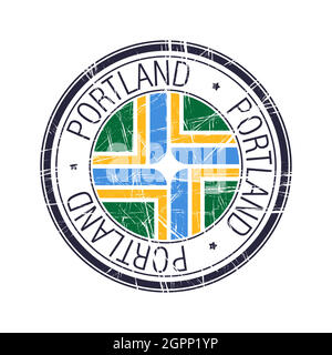 City of Portland, Oregon Vektorstempel Stock Vektor