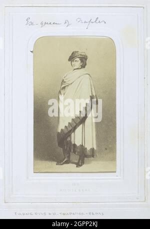 Ex-Königin von Neapel, 1860-69. [Porträt von Maria Sophie von Bayern, letzter Königin-Gemahlin des Königreichs der beiden Sizilien]. Albumin-Druck. Stockfoto