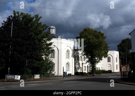 Ehemaliges Gaswerk-Gebäude, Saltisford, Warwick, Warwickshire, England, VEREINIGTES KÖNIGREICH Stockfoto