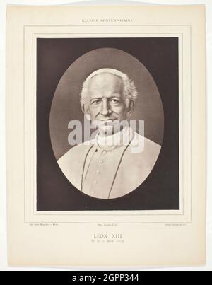 L&#xe9;auf XIII, 1875/79. [Porträt von Papst Leo XIII.]. Woodburytype, aus der Zeitschrift "Galerie Contemporaine litt&#xe9;raire, Artistique" (1879), Band 7. Stockfoto
