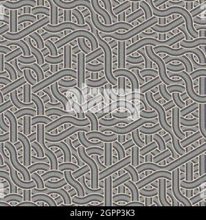 Computer-generierte Hexagon Tile Verbindung Kunst Hintergrund Design Illustration Stock Vektor