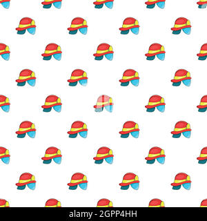 Helm der Feuerwehrmann Muster, Cartoon-Stil Stock Vektor