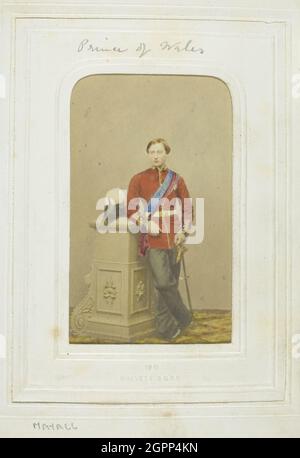 S.R.H. der Prinz von Wales, 1860-69. [Porträt des zukünftigen Königs Edward VII., Sohn von Königin Victoria]. Albumin-Druck. Stockfoto