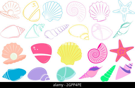 Vektor der Meeresmuscheln Stock Vektor
