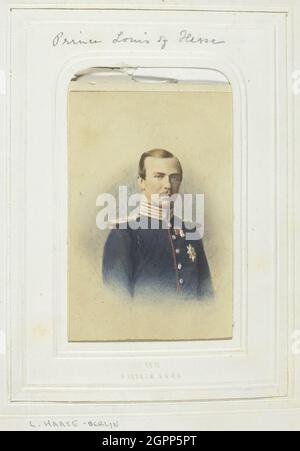 Ludwig von Hessen, 1860-69. [Porträt Ludwigs IV., Großherzog von Hessen und am Rhein]. Albumin-Druck. Stockfoto